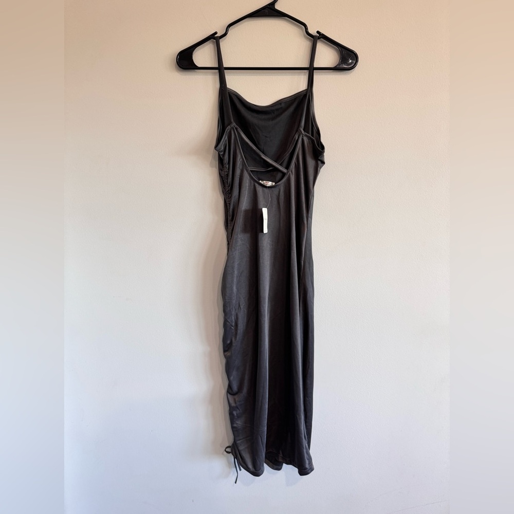 Free People Talk About It Mini Dress - Dark Gull Grey - Picture 5 of 8